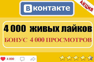 4 000 живых лайков ВК