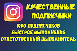 1000 подписчиков Инстаграм. Быстрое выполнение
