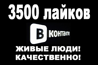 ЛАЙКИ вконтакте. 3500 лайков ЗА 500 рублей