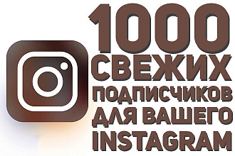 1000 свежих подписчиков в Instagram