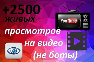2500 просмотров вашего монетизируемого видео на Youtube