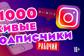 Живые подписчики. +1000 подписчиков