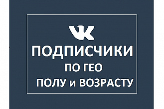 150 Подписчиков по ГЕО полу и возрасту