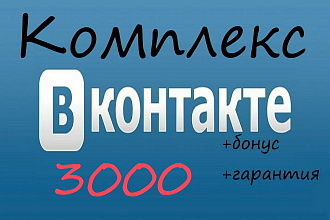 3000 Подписчиков ВКонтакте с гарантией
