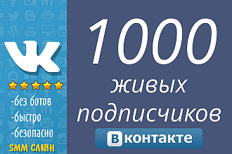 1000 живых подписчиков в VK