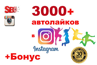 3000 Автолайков на будущие публикации в Instagram. Инстаграм