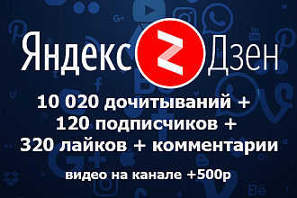 Монетизация Яндекс Дзен 10020 минут + 120 подписчиков + 320 лайков