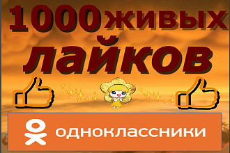 1000 Живых лайков в Одноклассники