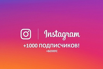 1000 подписчиков Instagram + лайки