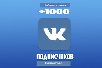+1000 подписчиков в ВК
