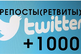 1000 Twitter Ретвитов