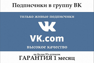 Подписчики в группу ВК