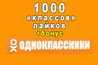 1000 классов на пост в Одноклассниках+100 подписчиков+бонус
