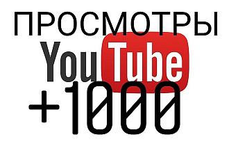 +1000 просмотров на Youtube