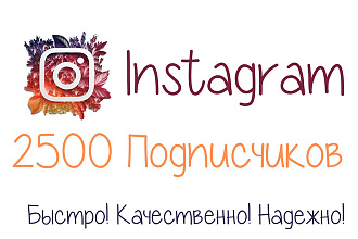 2500 Подписчиков в Instagram