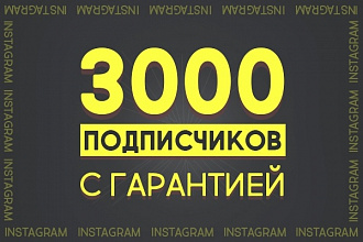3000 подписчиков на ваш Инстаграм с гарантией от списания