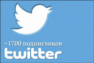 1700 подписчиков Twitter