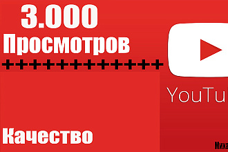 3000 просмотров на видео Youtube качественно и с удержанием