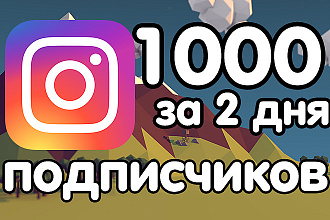 1000 подписчиков на Instagram за 2 дня