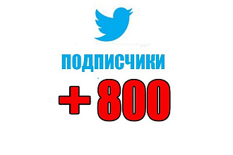 800 подписчиков на ваш Twitter