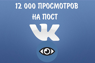 12 000 просмотров на пост в вк