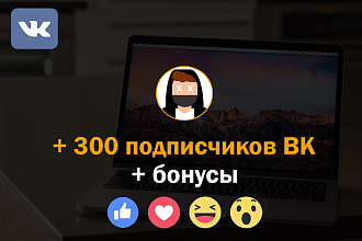 300 подписчиков + 300 лайков в группу ВКонтакте без программ и ботов