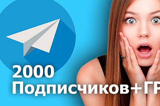 Подписчики Телеграм, 2000 подписчиков Telegram гарантия + бонус
