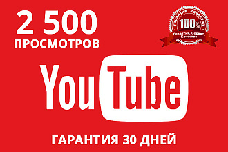 2500 просмотров вашего видео YouTube