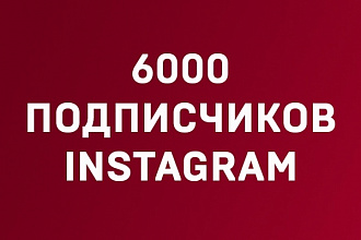 6000 подписчиков на ваш профиль в Instagram