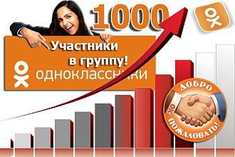 1000 участников в группу в Одноклассники + лайки