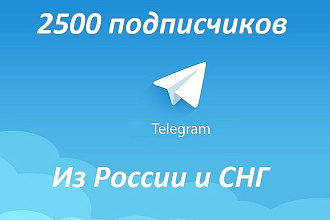 2500 подписчиков в Telegram из России и СНГ с гарантией 90 дней