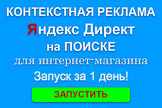 Контекстная реклама Яндекс Директ на поиске для интернет-магазина
