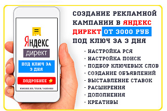 Эффективная рекламная кампания в Яндекс Директ под ключ