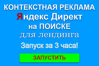 Контекстная реклама Яндекс Директ на поиске для лендинга