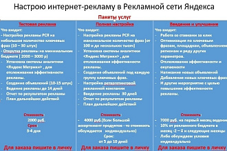 Настрою рекламу в РСЯ и на поиске